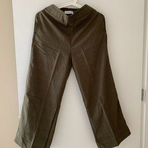 Oak + Fort Olive Green checker straight pants